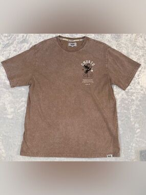 Washed Brown Graphic Short-Sleeve Tee -